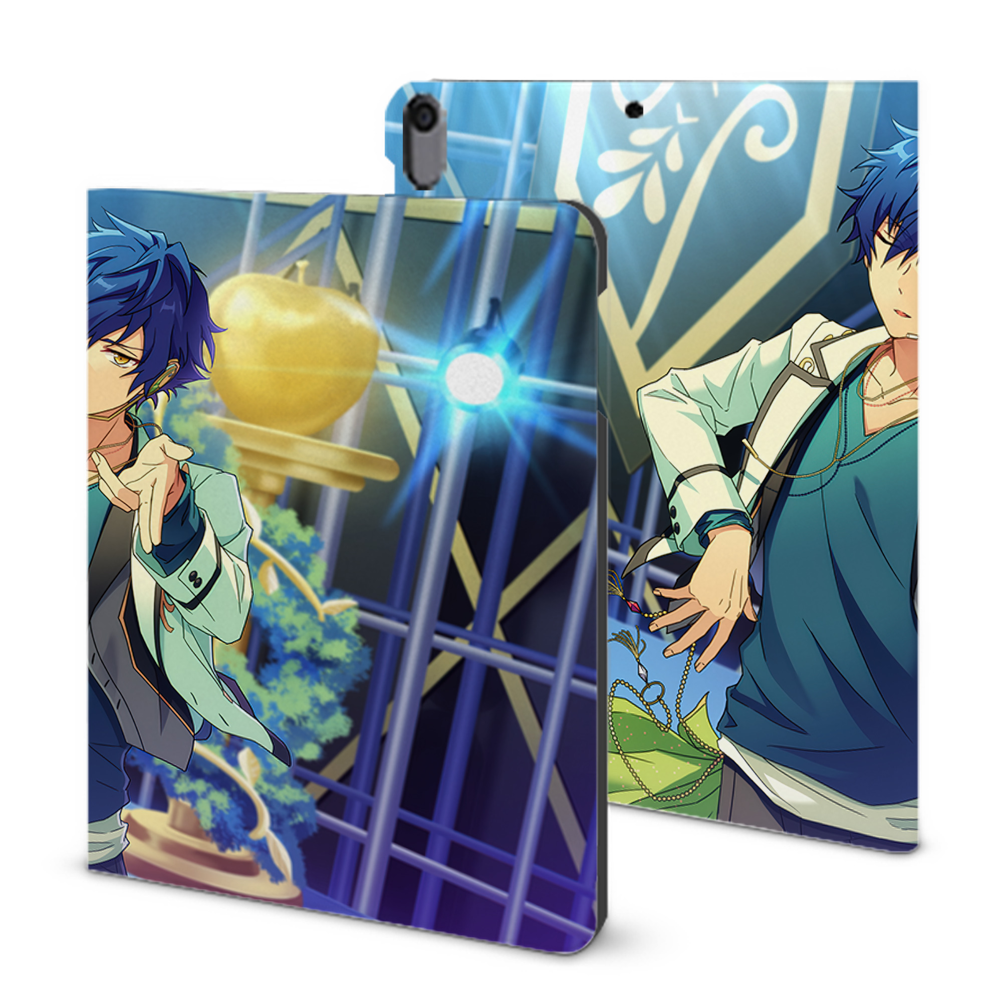 （画像用） あんさんぶるスターズ! Ensemble Stars IPad ケース ブック型 PUレザー TPU 耐衝撃 軽量 薄型 ペン収納なし 全面保護 IPad 各モデル対応